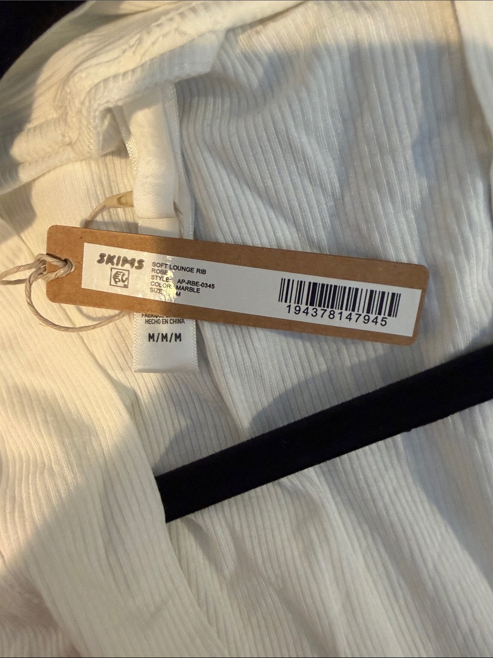 Soft Lounge Rib Robe in Marble - Picture 4 of 4